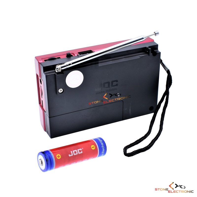 Radio Portabil cu Acumulator 3.7v 2000 mAh, Bluetooth, MP3, TF/USB, FM, Afisaj Electronic, JOC - KK9-BT/ROSU - imagine 3